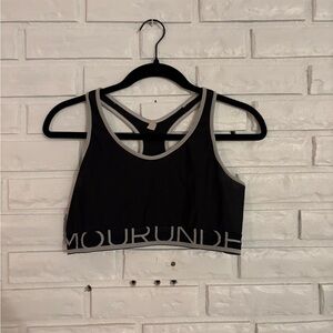 Under Armour Black and Gray Sports Bra
